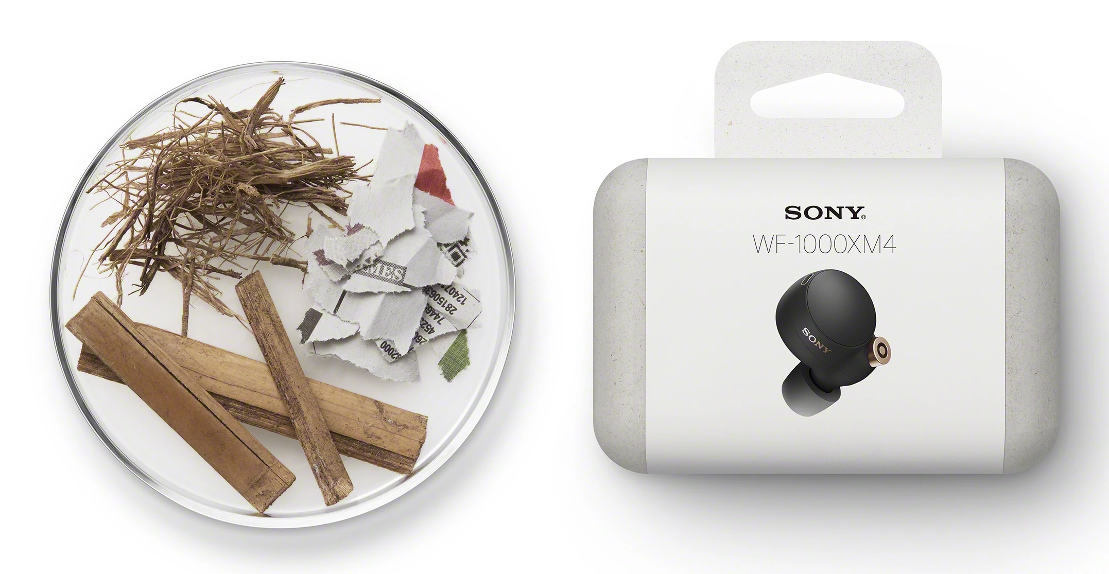 Sony's packaging is made from sugarcane waste