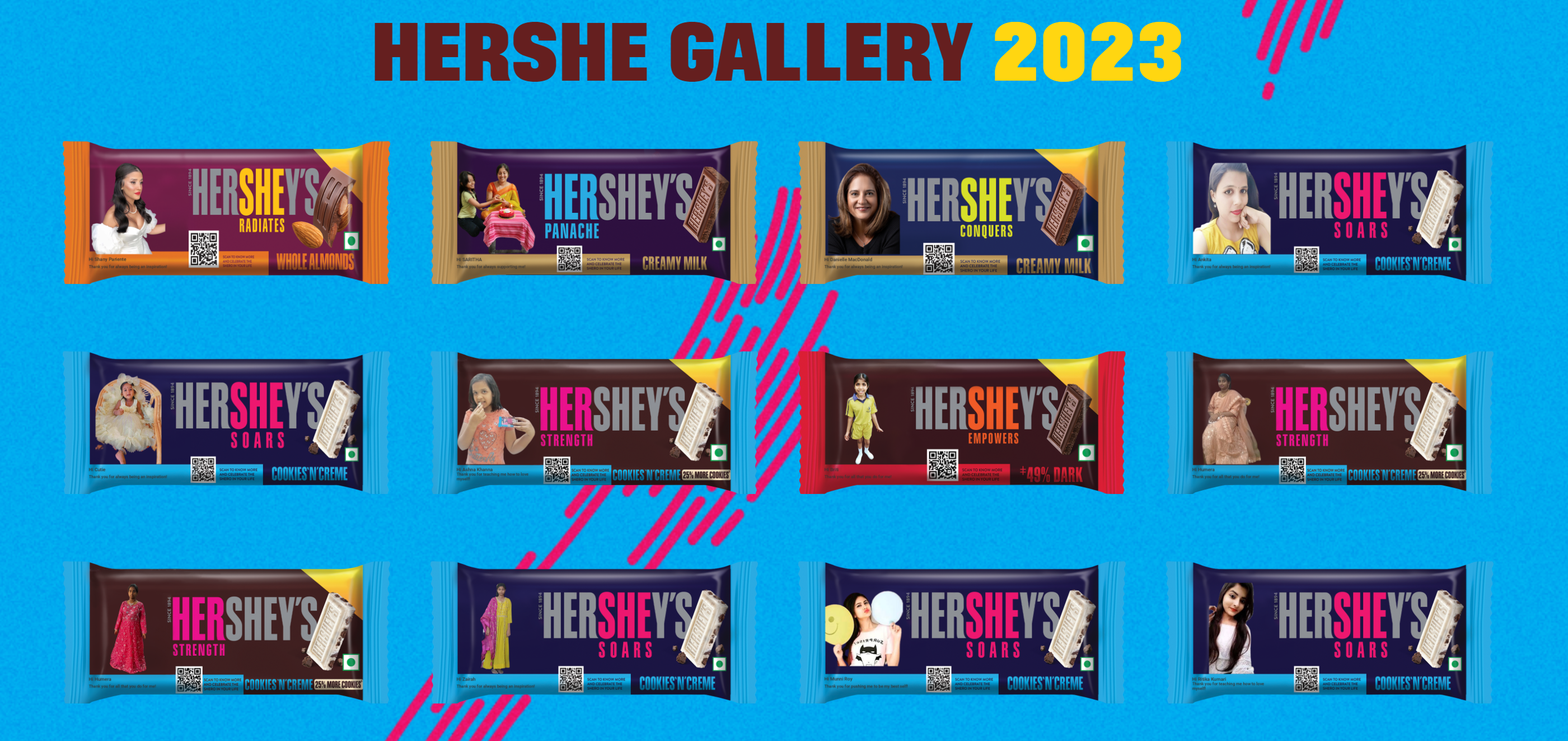 Hershey's women-centric HerShe HerForShe packaging